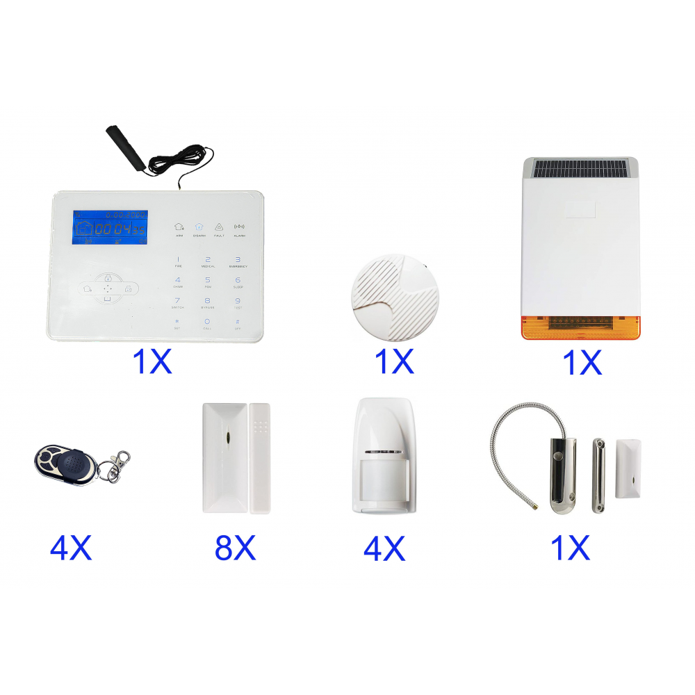 Photo kit NB SECUR DV20-B L 1 433Mhz solaire transmetteur téléphonique GSM et box